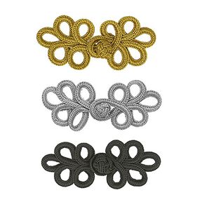 Passementen sluiting [ 3 x 8 cm ] – zilver, 