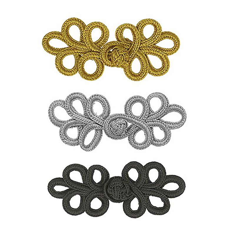 Passementen sluiting [ 3 x 8 cm ] – zilver,  image number 2
