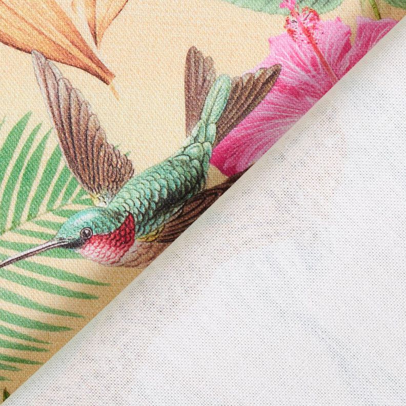 Decostof Half panama Jungledieren – beige/groen, image number 4