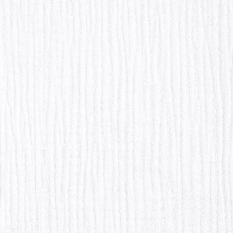 Drielaagse katoenen mousseline Effen – wit,  image number 3