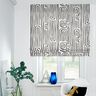 Decostof Half panama abstract gestreept patroon – zwart/ivoor,  thumbnail number 6