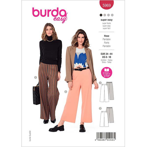 Broek achterstevoren Rubberen doorvoer | Burda 5969 | 34-44, image number 1
