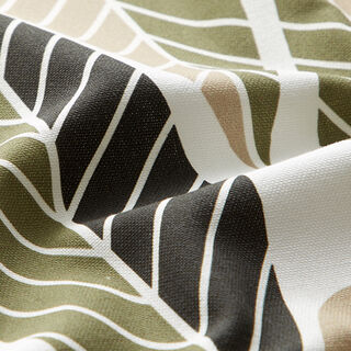 ARVIDSSONS TEXTIL – Decostof Half panama Blader – wit/lichtolijf, 