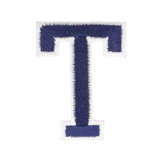 Applicatie letter T [ Hoogte: 4,6 cm ] – marineblauw, 