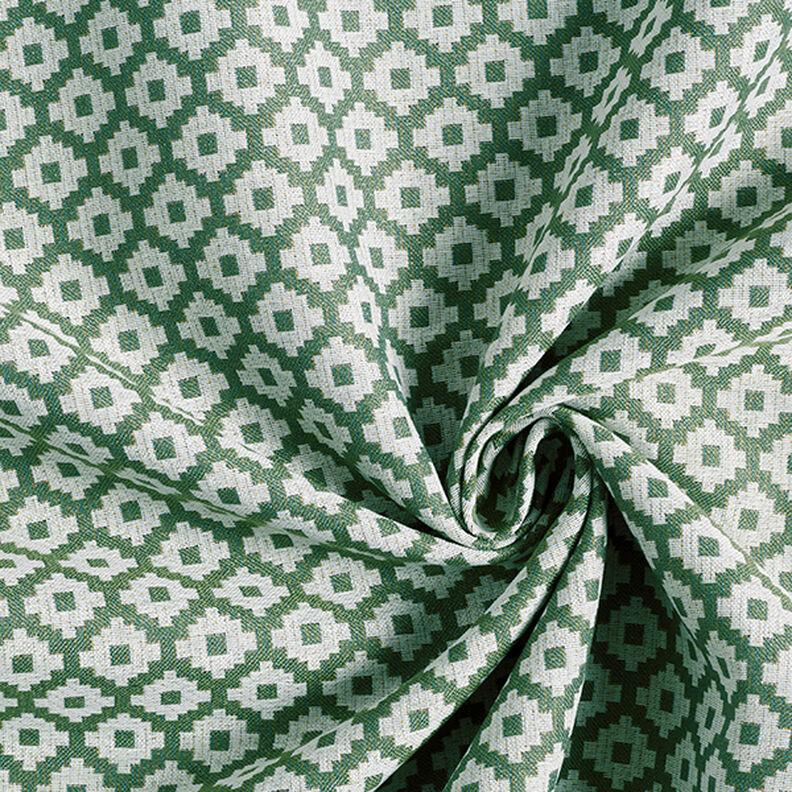 Outdoorstof jacquard Ruiten – olijf,  image number 3