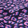 Gecoate katoen abstracte Leeuw | Poppy Fabrics – nachtblauw/pink,  thumbnail number 2