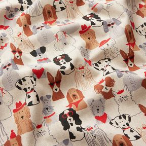Decostof Half panama elegante honden – natuur/grijs, 