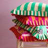 Decostof Half panama moderne vormen – jeneverbesgroen/donkerrood,  thumbnail number 6