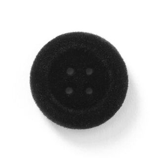 Fluwelen knoop 4-gats – zwart, 