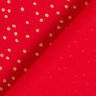 Katoenen stof Popeline fijne stippen – rood/goud,  thumbnail number 4