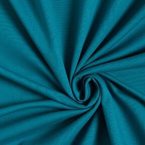 Licht katoenen sweatstof effen – petroleum, 