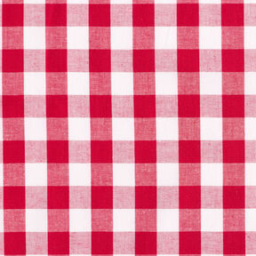 Katoenen stof Vichy ruit 1,7 cm – rood/wit, 