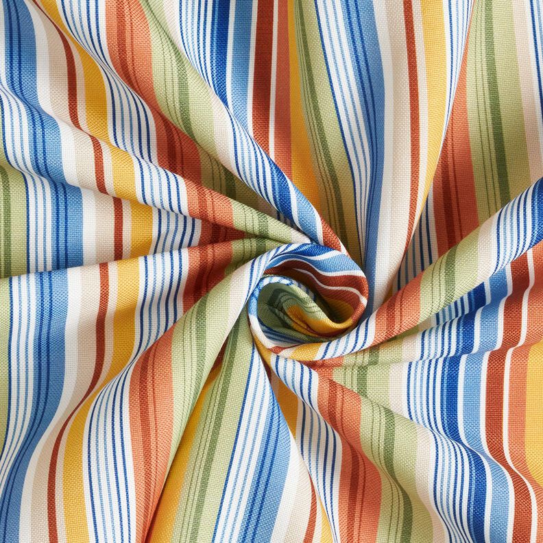 Tafelkleedstof Fijne strepen – wit/blauw,  image number 4