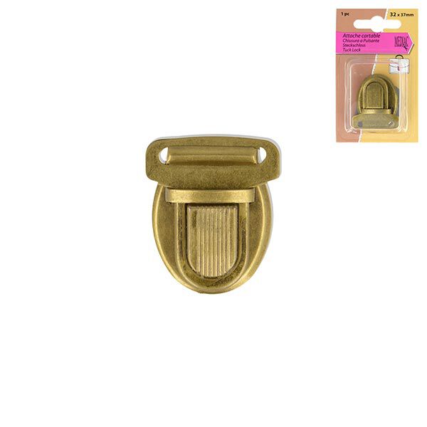 Gesp [ 3,2 x 3,7 cm ] – oud goud metalen,  image number 1