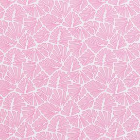 Gecoate katoen abstracte minibladeren – roze/wit, 