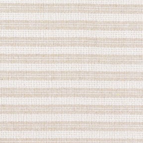 Katoenen stof rasterstructuur horizontale strepen – beige/wit, 