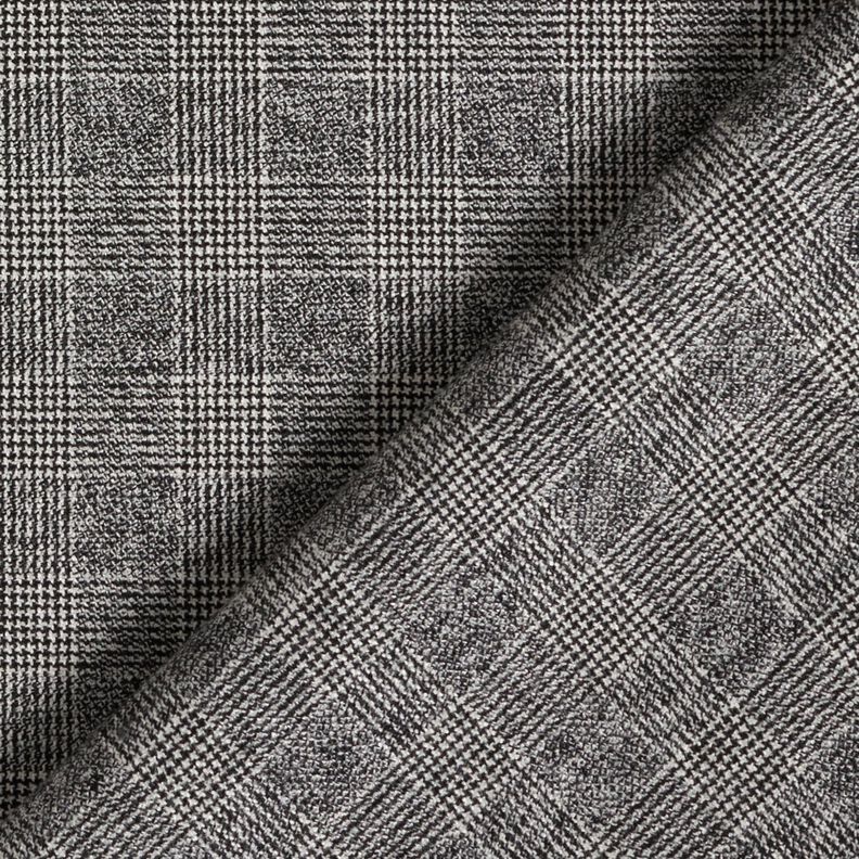 Broekenstretch glencheck – zwart/wit,  image number 4