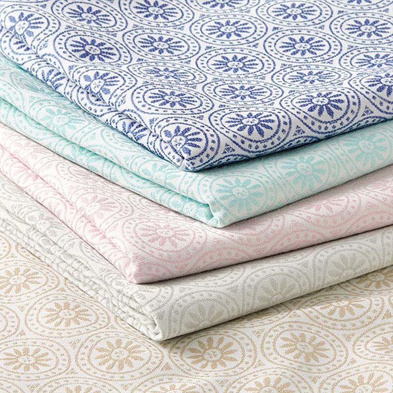 Outdoorstof Jacquard Cirkelvormige decoraties – beige/ecru,  image number 5