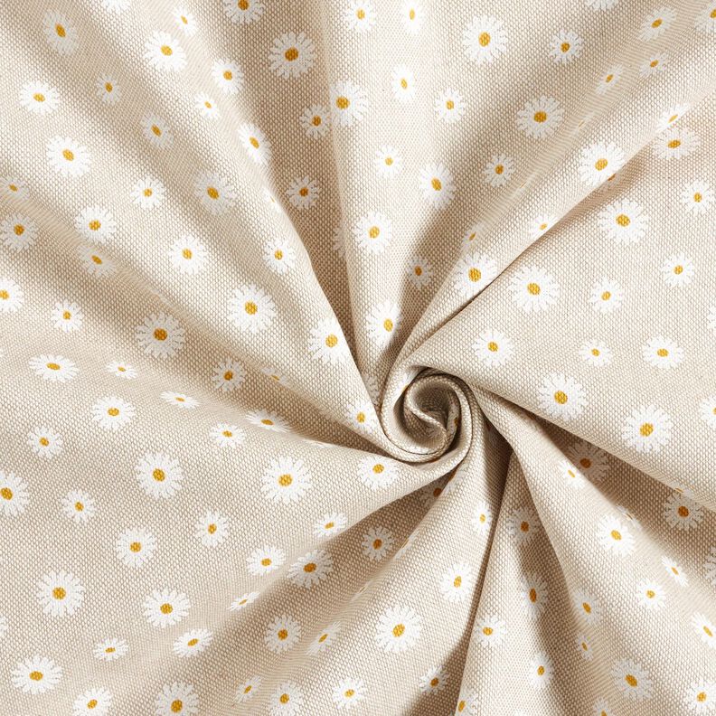 Decostof Half panama kleine bloesems – natuur/wit,  image number 3