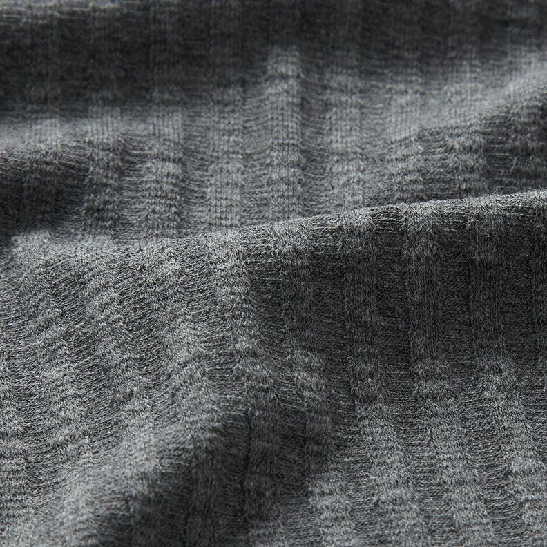 Ribjersey Enkelvoudig breipatroon – donkergrijs,  image number 2