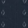 Mousseline/dubbel gehaakte stoffen Los borduursel Ruit – marineblauw,  thumbnail number 1