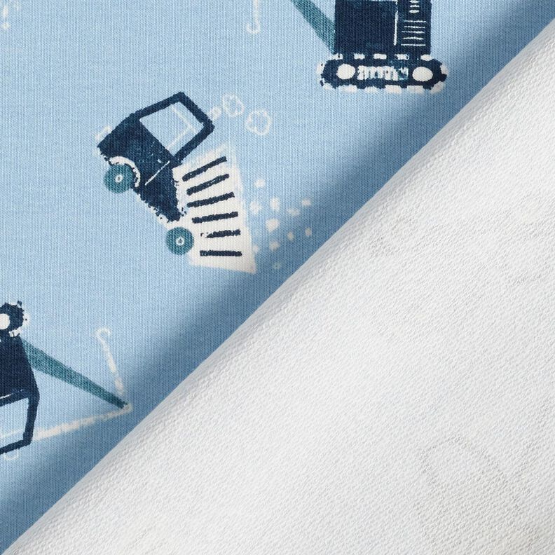 French Terry sommersweat Bouwplaats – lichtblauw,  image number 4