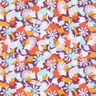 Katoenen stof Cretonne Vogels en bloemen – druif/pastelviolet,  thumbnail number 1