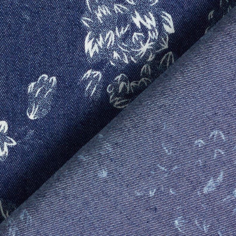 Chambray Kleine rozen – marineblauw/ecru,  image number 4