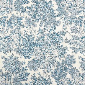 Decostof Canvas Toile de Jouy 280 cm – blauw, 