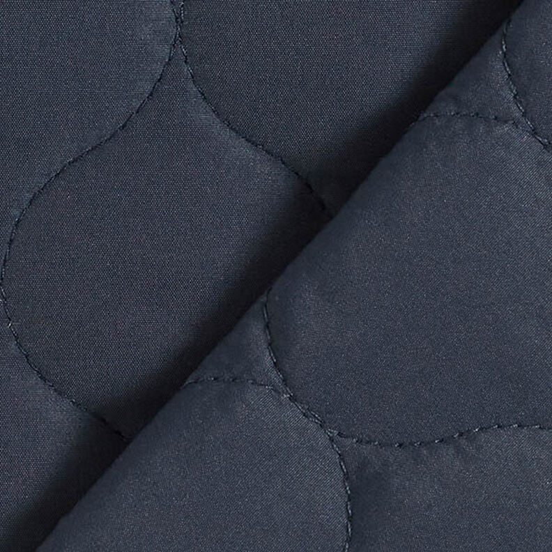 Doorgestikte stof Cirkelvormig motief – marineblauw,  image number 4
