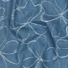 Jeans Jacquard Bloemen | Poppy Fabrics – jeansblauw,  thumbnail number 2