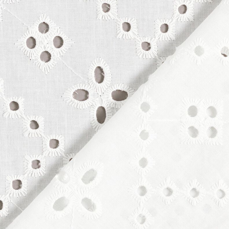 Katoenen stof Engels borduurwerk – wit,  image number 4