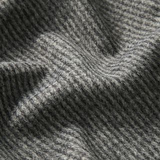Opgeruwde  breijacquard kleine ruit – zwart/wit, 