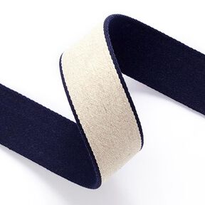 Riemband [ 3,5 cm ] – marineblauw/beige, 