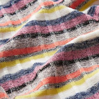 Gebreide rib glitterstrepen – wit/lila, 