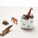 Katoenen stof Cretonne knuffelige panda – groen,  thumbnail number 6