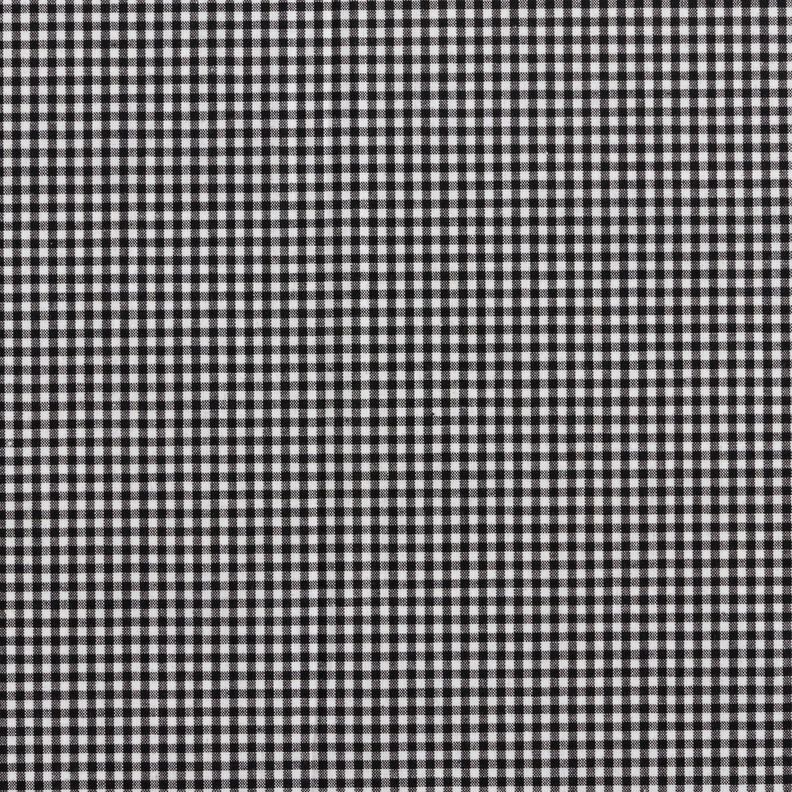 Overhemdenstof kleine ruit – zwart/wit,  image number 1