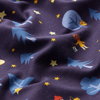 French Terry sommersweat Lantaarnloop Digitaal printen | PETIT CITRON – marineblauw, 