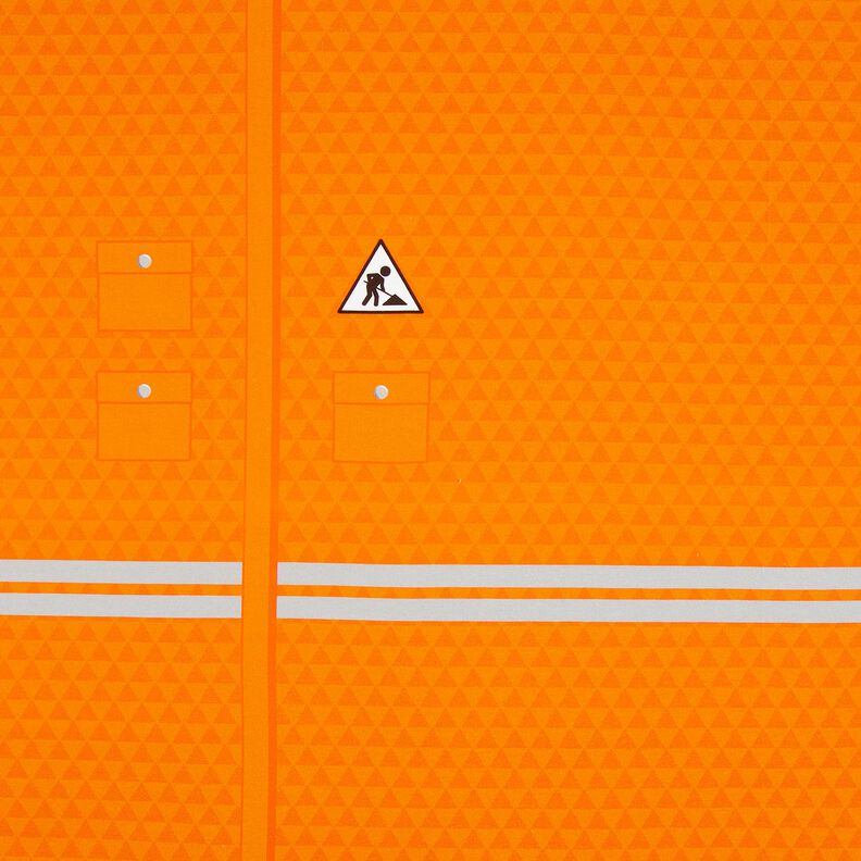 French Terry Panel Bouwvakker zijn | Stoff&Liebe – lichtoranje/zilvergrijs,  image number 6