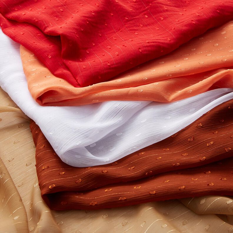 Chiffon dobby metallic krijtstreep – rood/zilver metallic, image number 5