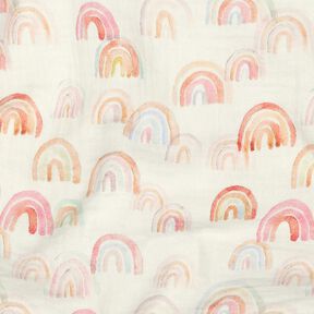 Mousseline/dubbel gehaakte stoffen kleurrijke regenbogen Digitaal printen | Poppy Fabrics –, 