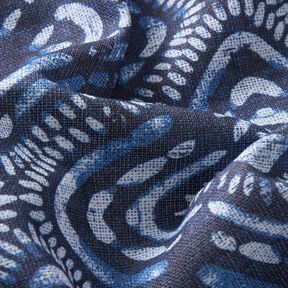 Decostof Canvas Batiktegels – indigo/wit, 