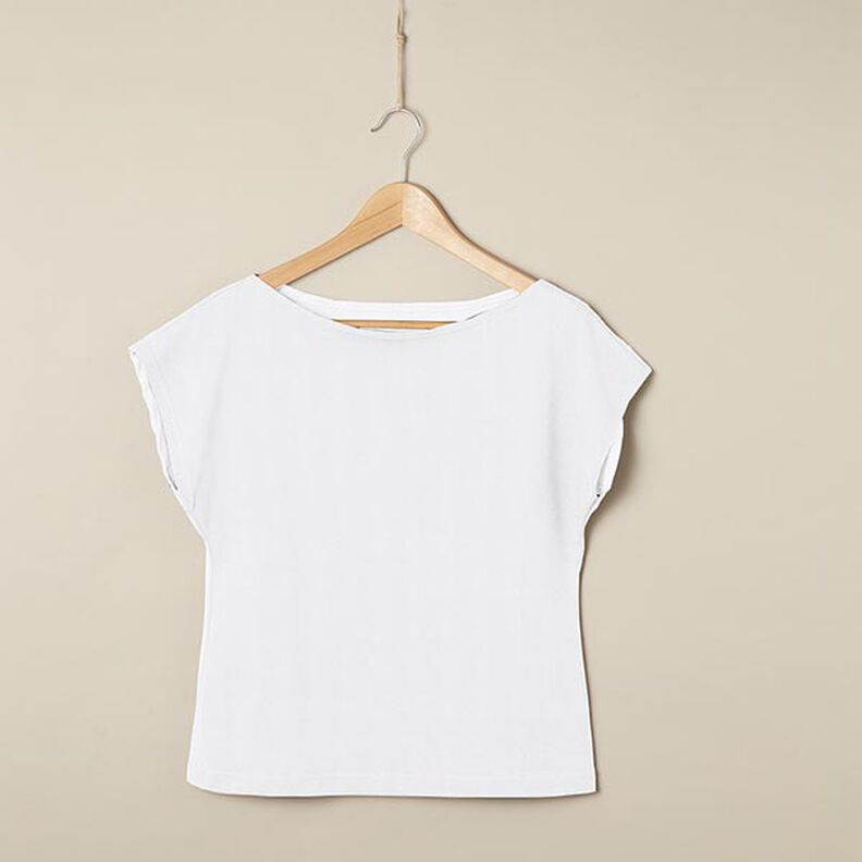 Katoenjersey Medium effen – wit,  image number 6