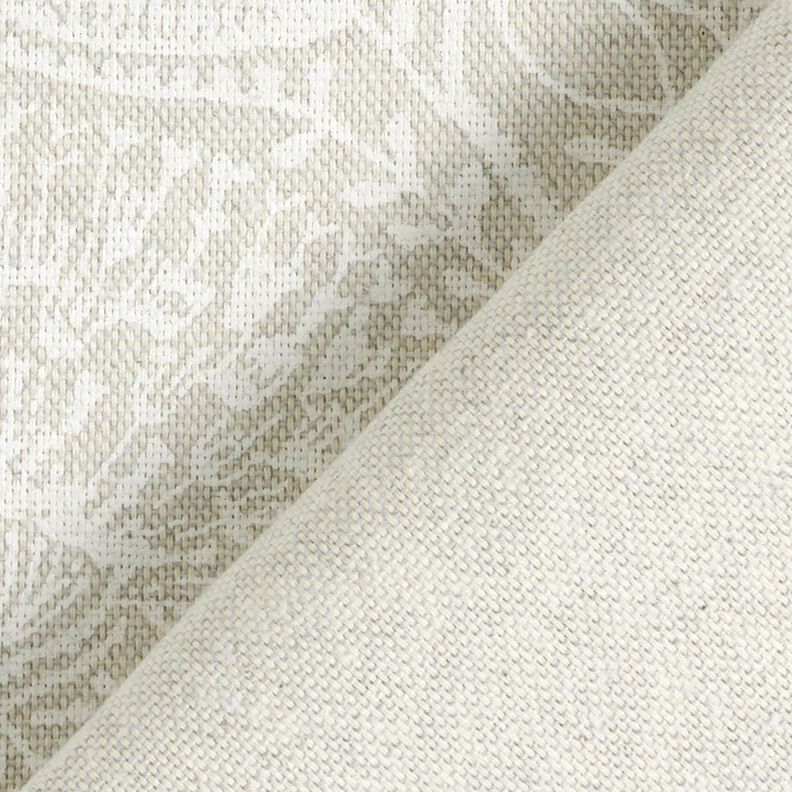 Decostof Half panama Gebloemde paisley – natuur/wit, image number 4