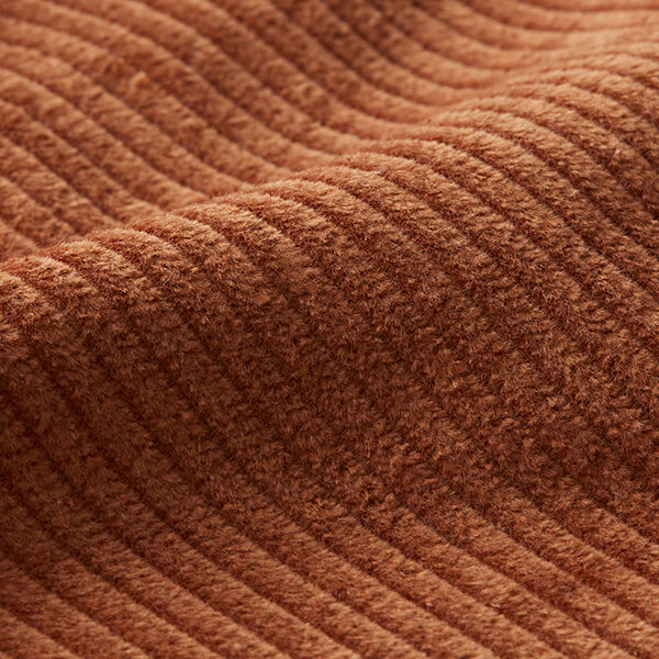 Brede rib voorgewassen Effen – karamel,  image number 2