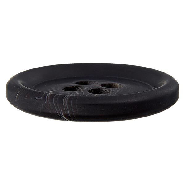 Polyester knoop 4-gats – zwart/wit,  image number 2
