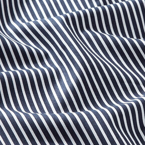 Katoenpopeline Strepen – marineblauw/wit, 