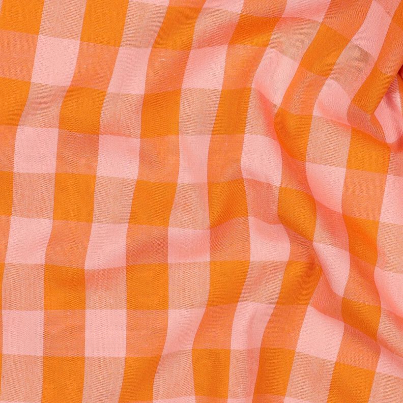 Katoenpopeline Ruit| Poppy Fabrics – roze/perzik sinaasappel,  image number 2