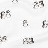 GOTS Mousseline/dubbel gehaakte stoffen Pinguïns Digitaal printen | Poppy Fabrics – ivoor/anthraciet,  thumbnail number 2