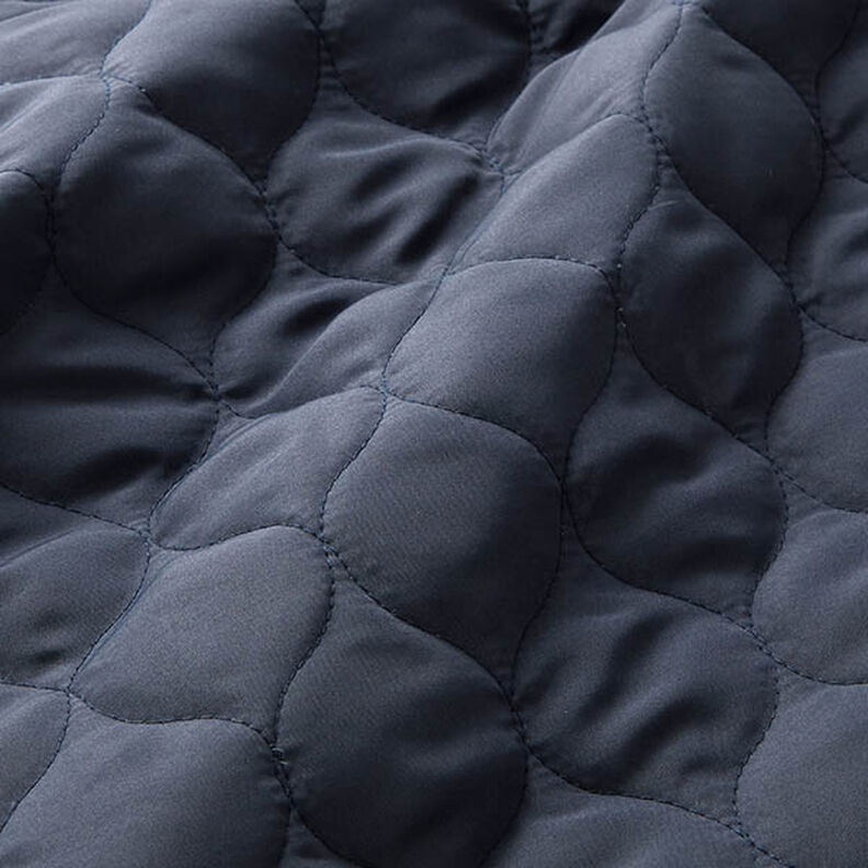 Doorgestikte stof Cirkelvormig motief – marineblauw,  image number 2